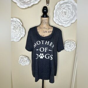 “Mother of Dogs” Darker Gray Short Sleeve T- Shirt Size 22w